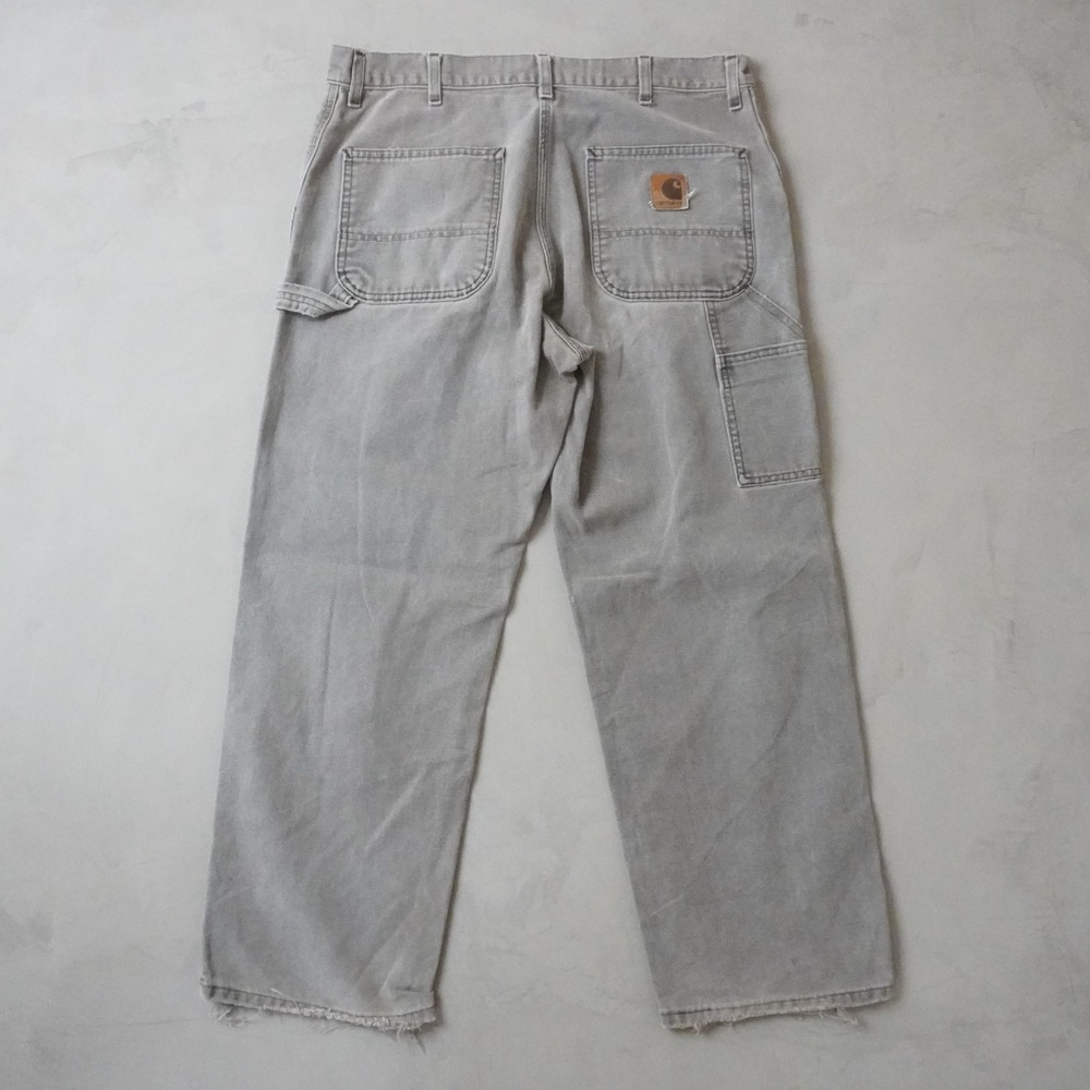Vintage Carhartt B12 Carpenter Pants 36x30 Mens 90s Grey Made in USA Workwear